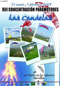 Concentraci�n de paramotores y fiesta de candelas