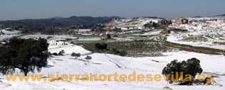 nieve en la sierra norte de sevilla