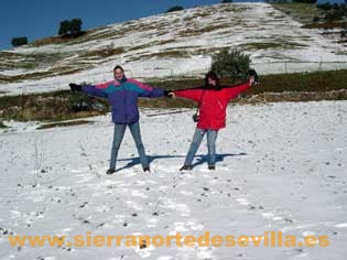 nieve en la sierra norte de sevilla