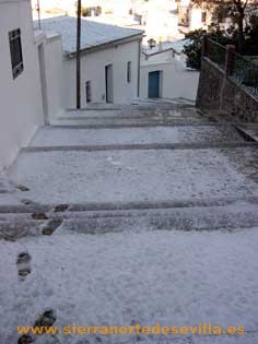 nieve en la sierra norte de sevilla