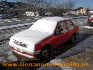 nieve en la sierra norte de sevilla