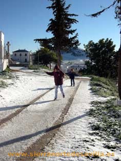 nieve en la sierra norte de sevilla